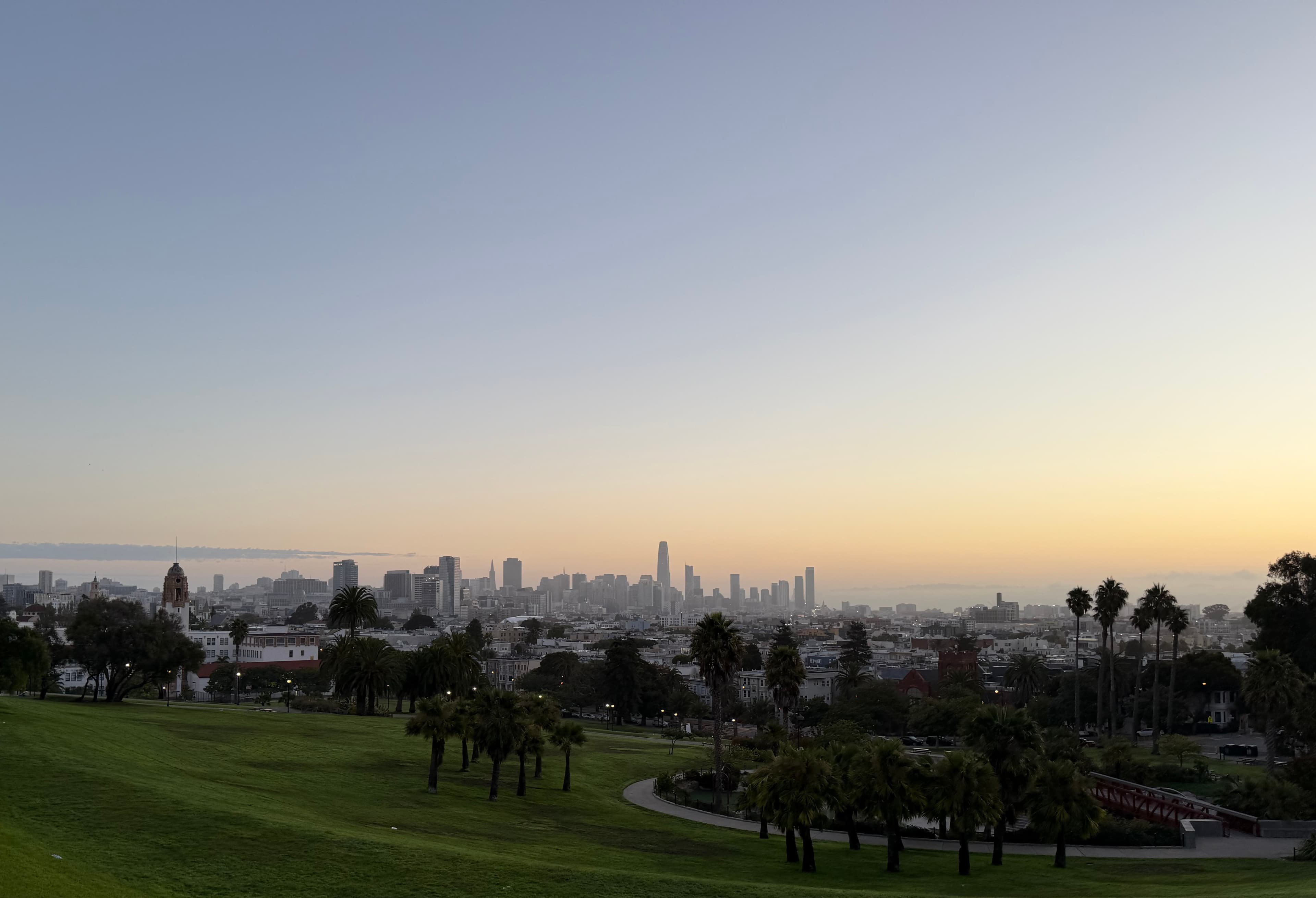 San Francisco skyline at dawn